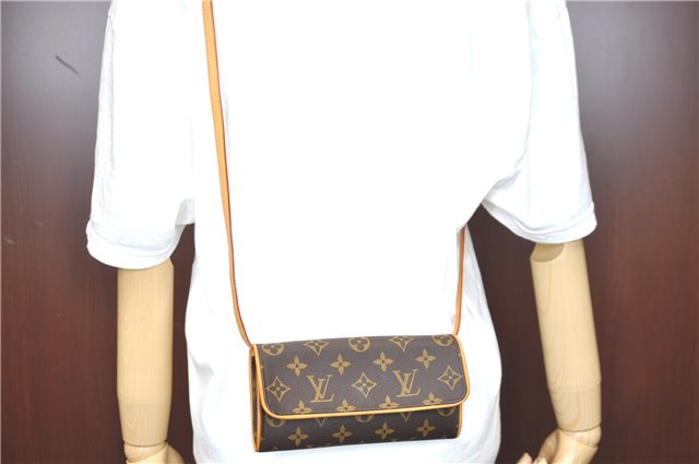 Authentic Louis Vuitton Monogram Pochette Twin PM Shoulder Bag M51854 LV H6757