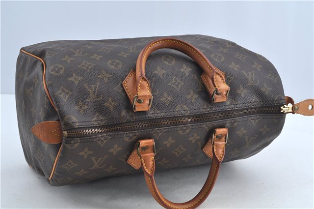 Authentic Louis Vuitton Monogram Speedy 35 Hand Bag M41524 LV H6758