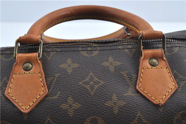 Authentic Louis Vuitton Monogram Speedy 35 Hand Bag M41524 LV H6758