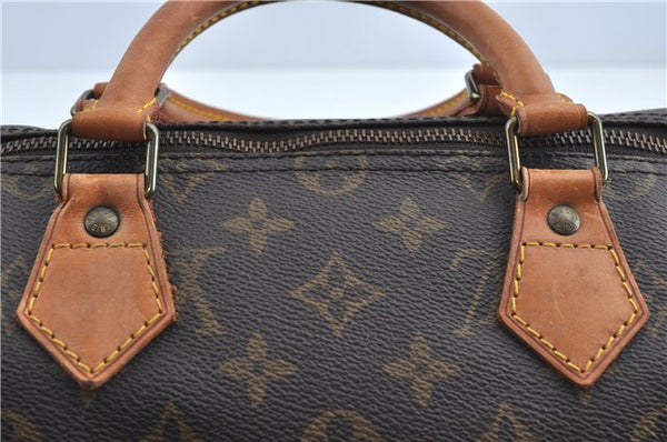 Authentic Louis Vuitton Monogram Speedy 35 Hand Bag M41524 LV H6758