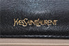 Authentic YVES SAINT LAURENT Clutch Hand Bag Purse Leather Black H6783