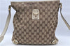Auth GUCCI Abbey Shoulder Cross Body Bag GG Canvas Leather 131326 Brown H6791