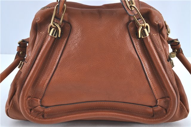 Authentic Chloe Paraty 2Way Shoulder Cross Body Hand Bag Brown H6822