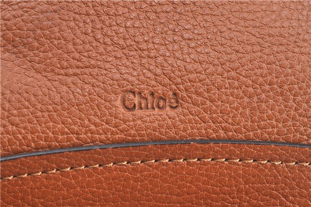Authentic Chloe Paraty 2Way Shoulder Cross Body Hand Bag Brown H6822