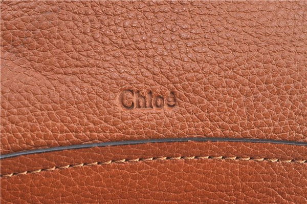 Authentic Chloe Paraty 2Way Shoulder Cross Body Hand Bag Brown H6822