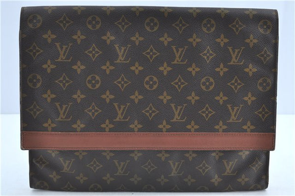 Authentic Louis Vuitton Monogram Porte Envelope Clutch Bag M51801 LV H6828