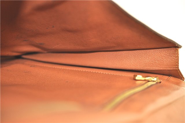 Authentic Louis Vuitton Monogram Porte Envelope Clutch Bag M51801 LV H6828