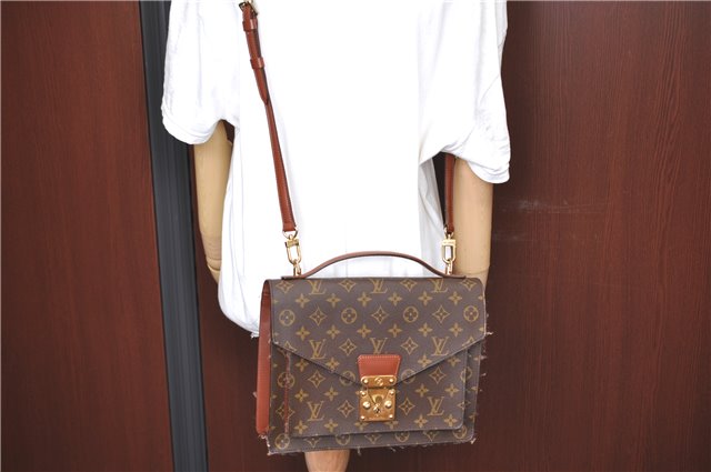 Authentic Louis Vuitton Monogram Monceau 2Way Shoulder Hand Bag M51185 LV H6844