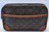 Authentic Louis Vuitton Monogram Compiegne 28 Clutch Hand Bag M51845 LV H6846