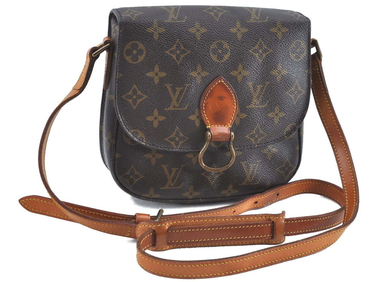 Auth Louis Vuitton Monogram Saint Cloud MM Shoulder Cross Bag M51243 LV H6856
