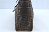 Auth FENDI Zucca Mamma Baguette Shoulder Tote Bag Canvas Leather Brown H6862