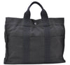 Authentic HERMES Her Line MM Hand Tote Bag Polyamide Gray H6871