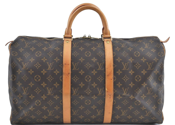 Authentic Louis Vuitton Monogram Keepall 50 Boston Bag M41426 LV H6881