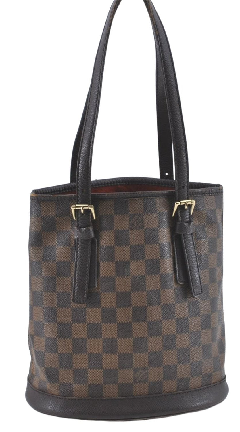 Authentic Louis Vuitton Damier Marais Bucket Shoulder Tote Bag N42240 LV H6891