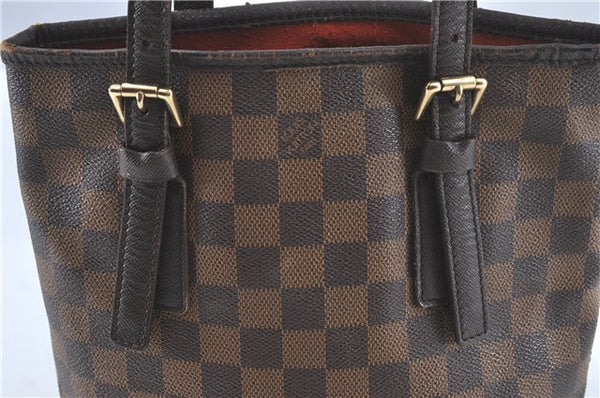 Authentic Louis Vuitton Damier Marais Bucket Shoulder Tote Bag N42240 LV H6891