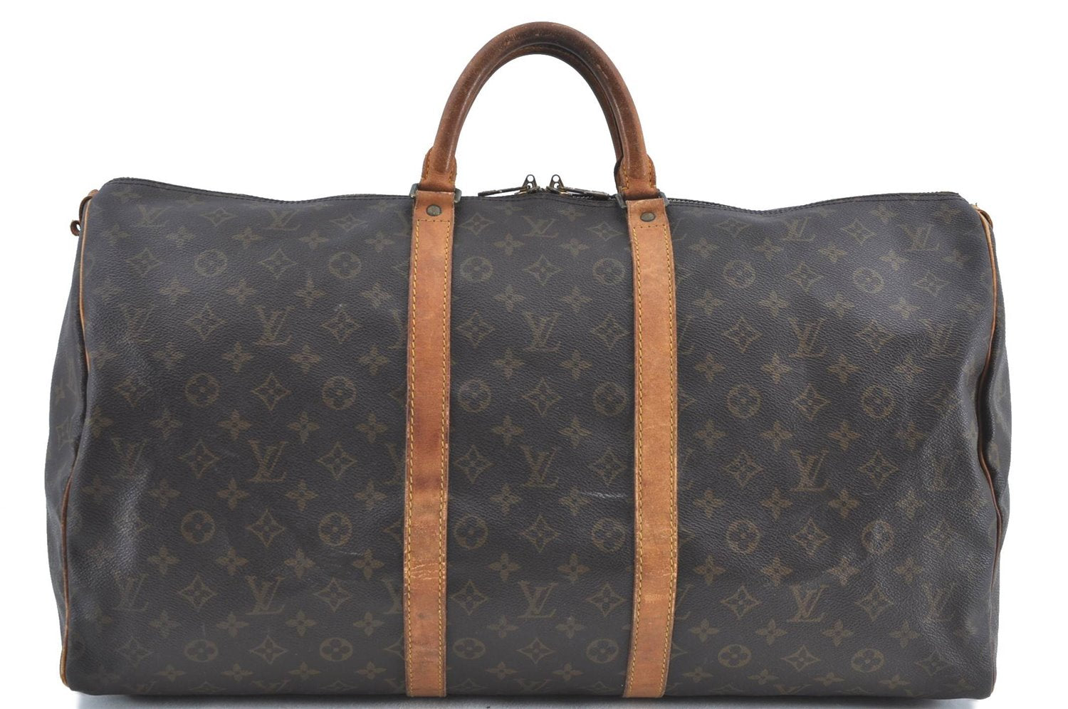 Authentic Louis Vuitton Monogram Keepall 55 Boston Bag M41424 LV H6915