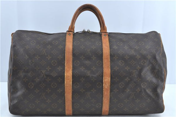 Authentic Louis Vuitton Monogram Keepall 55 Boston Bag M41424 LV H6915