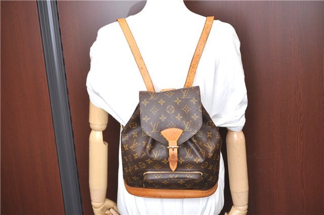 Authentic Louis Vuitton Monogram Montsouris MM Backpack M51136 LV H6928