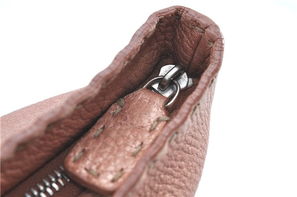 Authentic FENDI Selleria Shoulder Tote Bag Purse Leather Pink H6950