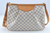 Auth Louis Vuitton Damier Azur Siracusa MM Shoulder Cross Bag N41112 LV H6952