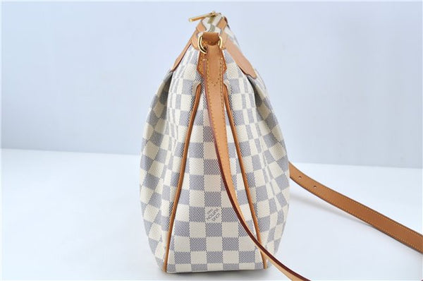 Auth Louis Vuitton Damier Azur Siracusa MM Shoulder Cross Bag N41112 LV H6952