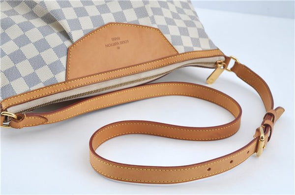 Auth Louis Vuitton Damier Azur Siracusa MM Shoulder Cross Bag N41112 LV H6952