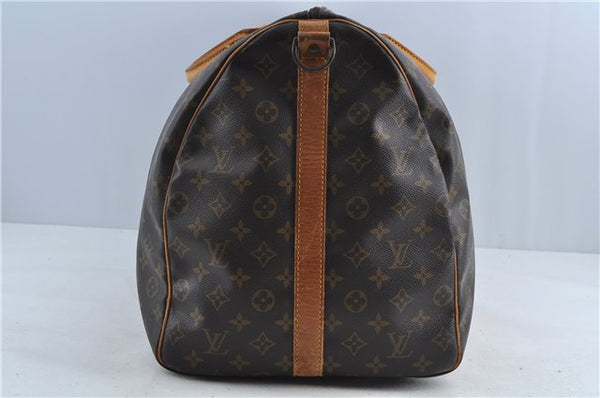 Auth Louis Vuitton Monogram Keepall Bandouliere 60 Boston Bag M41412 LV H6975