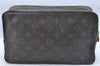Auth Louis Vuitton Monogram Trousse Toilette 28 Clutch Hand Bag M47522 LV H6980