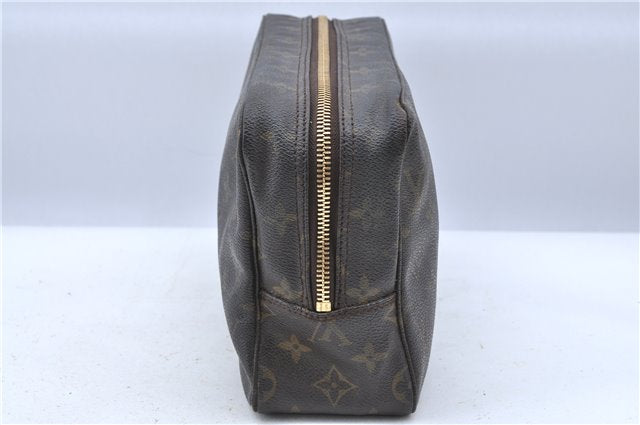 Auth Louis Vuitton Monogram Trousse Toilette 28 Clutch Hand Bag M47522 LV H6980