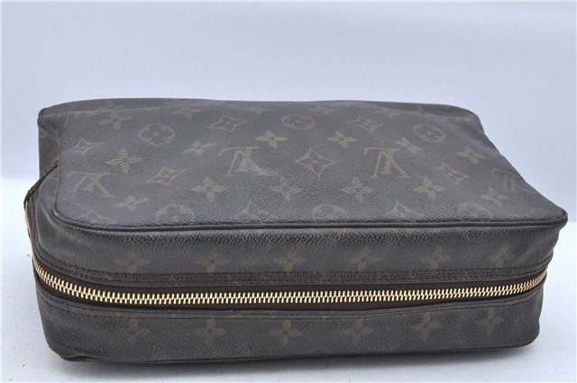 Auth Louis Vuitton Monogram Trousse Toilette 28 Clutch Hand Bag M47522 LV H6980