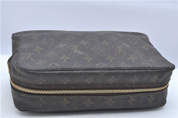 Auth Louis Vuitton Monogram Trousse Toilette 28 Clutch Hand Bag M47522 LV H6980