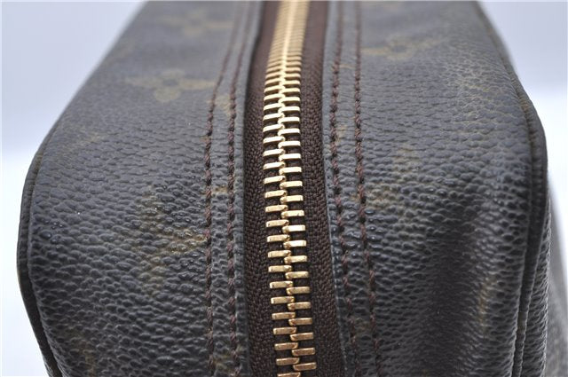 Auth Louis Vuitton Monogram Trousse Toilette 28 Clutch Hand Bag M47522 LV H6980