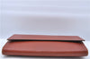 Auth Louis Vuitton Epi Pochette Enveloppe Document case Brown M52583 LV H6981