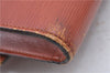 Auth Louis Vuitton Epi Pochette Enveloppe Document case Brown M52583 LV H6981