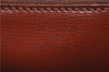 Auth Louis Vuitton Epi Pochette Enveloppe Document case Brown M52583 LV H6981