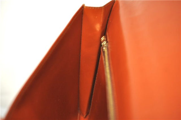 Auth Louis Vuitton Epi Pochette Enveloppe Document case Brown M52583 LV H6981