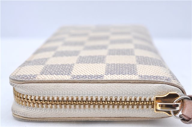 Louis Vuitton Damier Azur Portefeuille Clemence Long Wallet N61264 Pink H6998