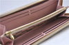 Louis Vuitton Damier Azur Portefeuille Clemence Long Wallet N61264 Pink H6998