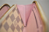 Louis Vuitton Damier Azur Portefeuille Clemence Long Wallet N61264 Pink H6998