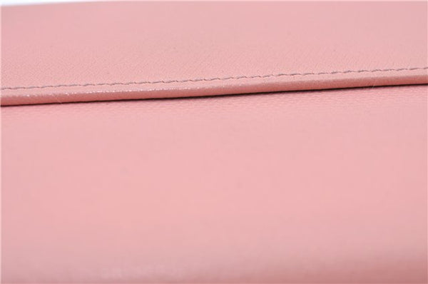 Authentic Chanel Coco Cocoon Calf Skin Long Wallet Purse Light Pink H7009