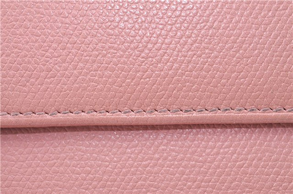 Authentic Chanel Coco Cocoon Calf Skin Long Wallet Purse Light Pink H7009