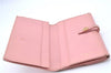 Authentic Chanel Coco Cocoon Calf Skin Long Wallet Purse Light Pink H7009