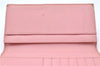 Authentic Chanel Coco Cocoon Calf Skin Long Wallet Purse Light Pink H7009