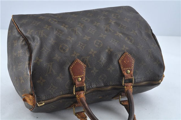 Authentic Louis Vuitton Monogram Speedy 30 Hand Bag M41526 LV Junk H7023