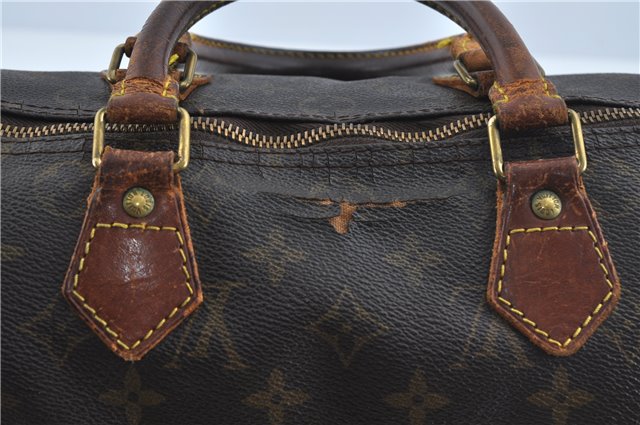 Authentic Louis Vuitton Monogram Speedy 30 Hand Bag M41526 LV Junk H7023