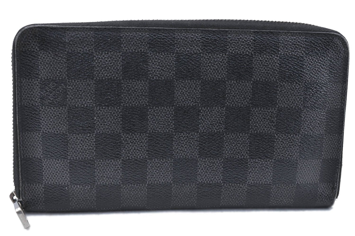 Auth Louis Vuitton Damier Graphite Zippy Organizer Long Wallet N63077 LV H7039