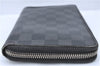 Auth Louis Vuitton Damier Graphite Zippy Organizer Long Wallet N63077 LV H7039