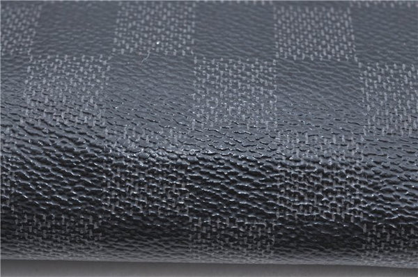 Auth Louis Vuitton Damier Graphite Zippy Organizer Long Wallet N63077 LV H7039