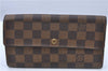 Auth Louis Vuitton Damier Pochette Porte Monnaie Credit Wallet N61725 LV H7042