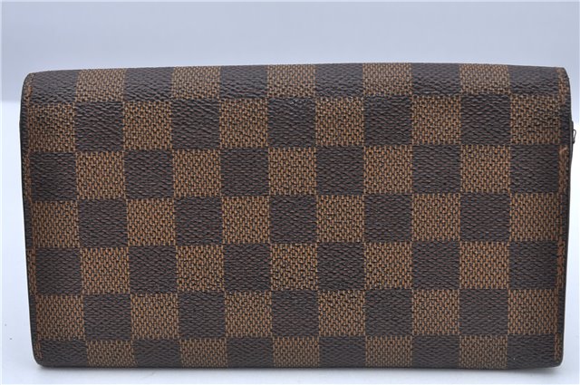 Auth Louis Vuitton Damier Pochette Porte Monnaie Credit Wallet N61725 LV H7042